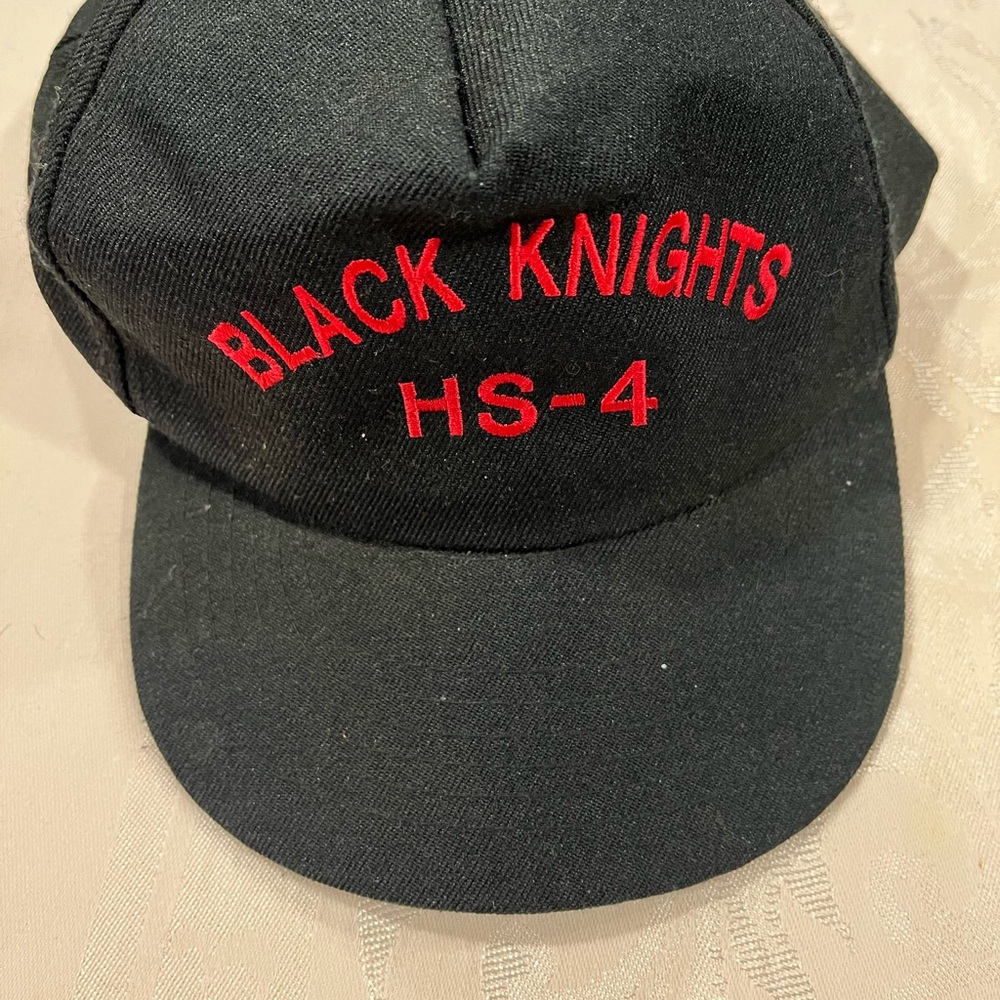 Vintage US Navy HS-4 Black Knights Squadron Ball Cap